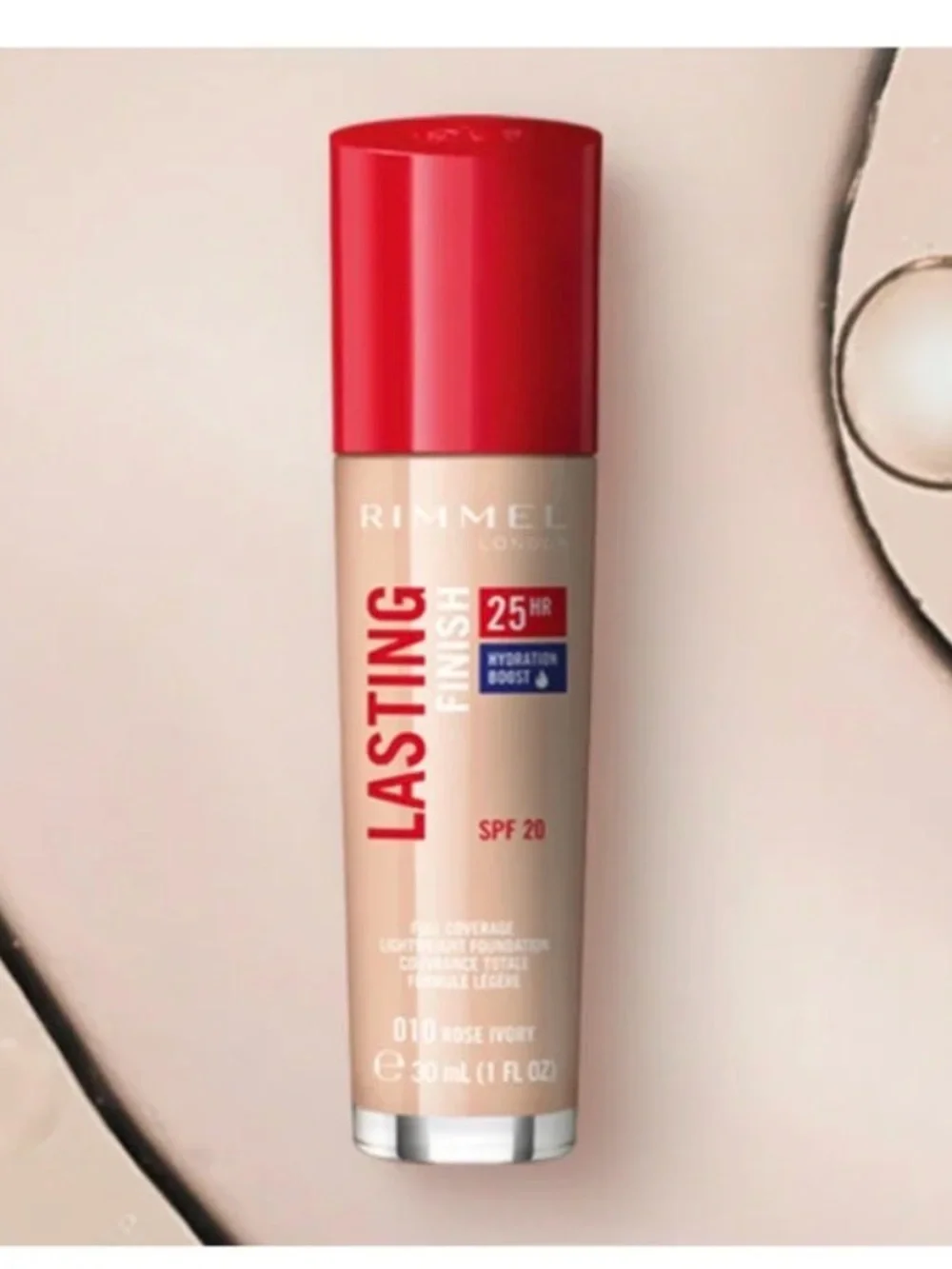NEW Rimmel London Lasting Finish Foundation in Light Neutral 100 Ivory - Picture 3 of 15